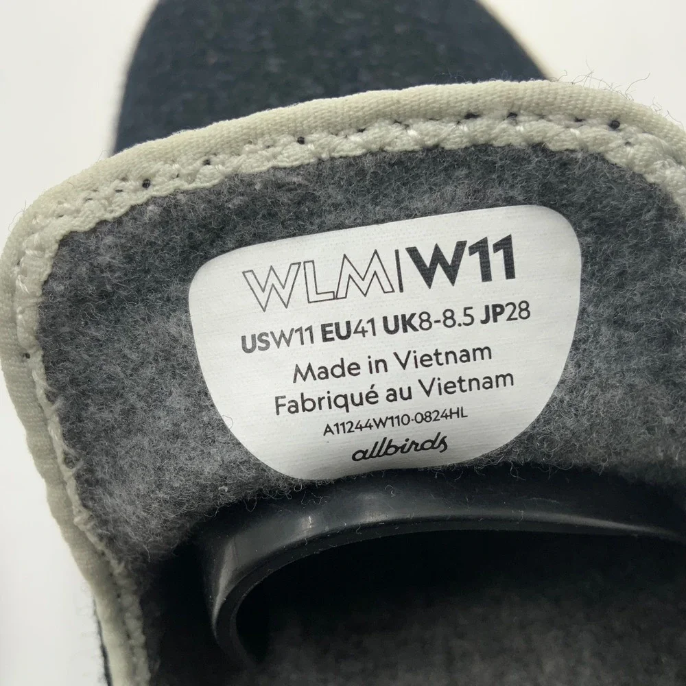 Allbirds Wool Lounger Fluff Womens Slip On Loafer Shoes Black Size US 11
